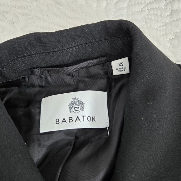 Babaton‎ Frances Black Noir Jacket Cropped Blazer Gold Button Military Style XS - Picture 8 of 8